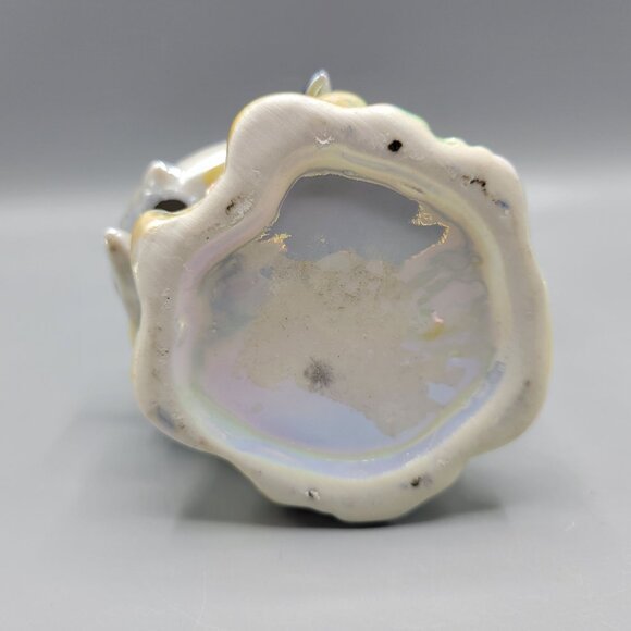 Vintage Iridescent Ceramic Vase Shell Shape Ocean Inspired Design 7.5" Tall - Picture 7 of 11